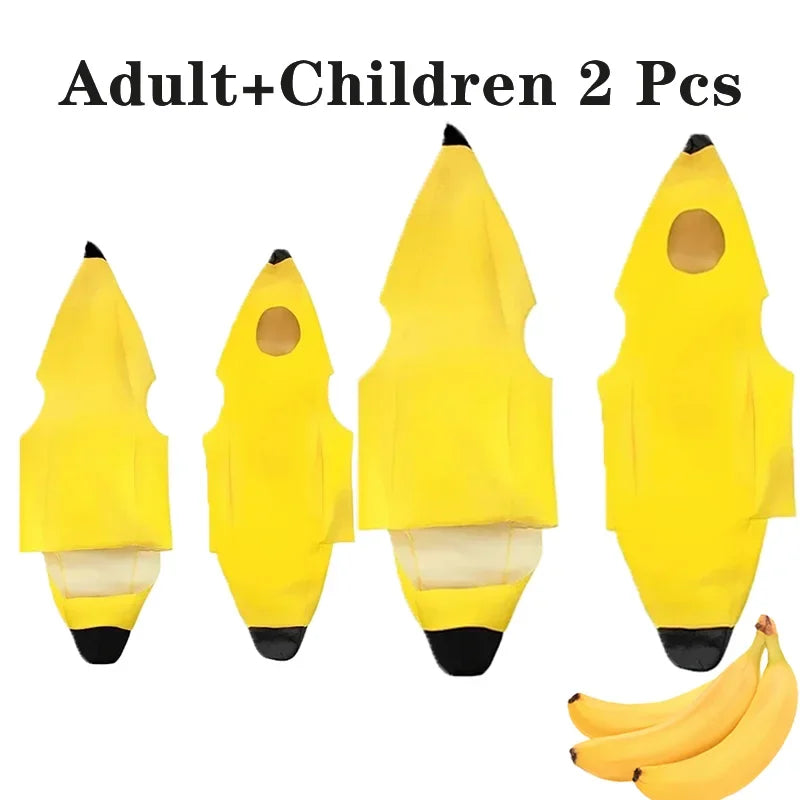 Halloween Banana cosplay Halloween Costumes Children's Performance Costumes Banana Costumes Performance Parent-Child Costumes