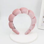 Sponge Spa Headband Velvet Washing Face Wide Padded Headband Skin Care Makeup Removal Shower for Women Girls Hair Accessories