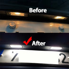 2pcs LED License Number Plate Light Lamp  For VW Passat B6 CC Eos Golf 4 5 6 7 MK7 Polo Superb Seat Leon Altea Car Lamp