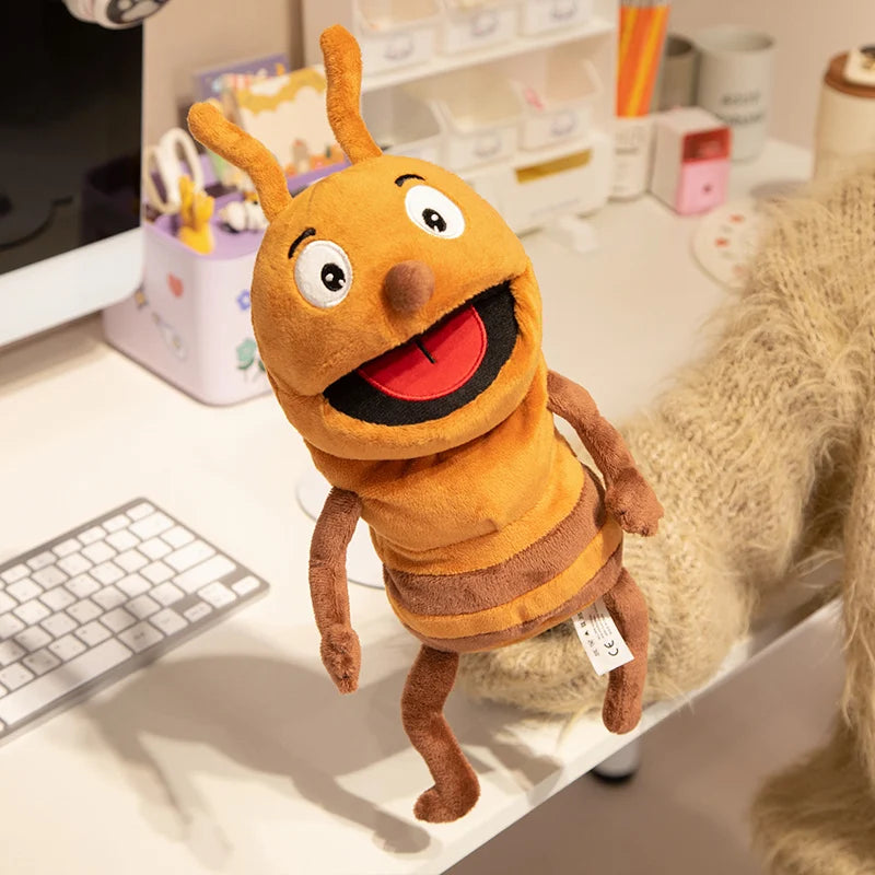 Insect Plush Hand Puppet Storytelling Bee Ladybird Butterfly Soft Stuffed Plush Toys Early Education Hand Finger Story Puppet