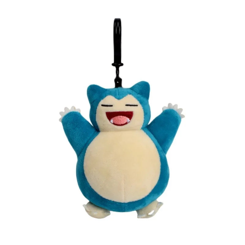 Pokemon Snorlax Pikachu Eevee Jigglypuff Bulbasaur Keychain Plush Toy Cartoon & Cute Backpack Pendant Children's Gift