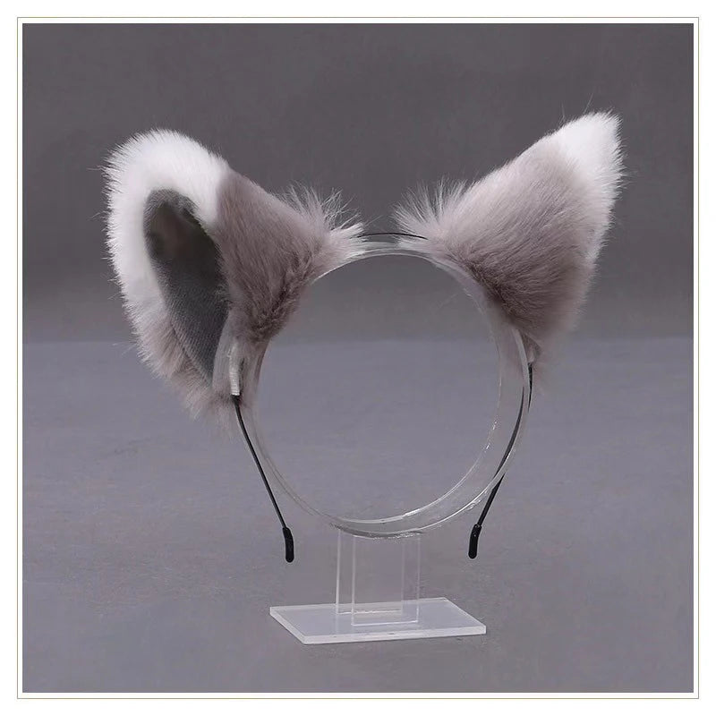Lolita Animal Cat Fox Ear Hair Hoops Cosplay Girls Halloween Anime Headbands Headwear Hair Accessories