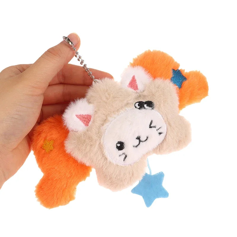 1PC Star Pendant Key Chain Doll Album Plush Pendant Doll School Bag Decoration Gifts