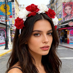 Artificial Floral Headband Flower Crown For Women Girls Bohemian Wedding Party Hair Accessories Boho Festival Photography Props