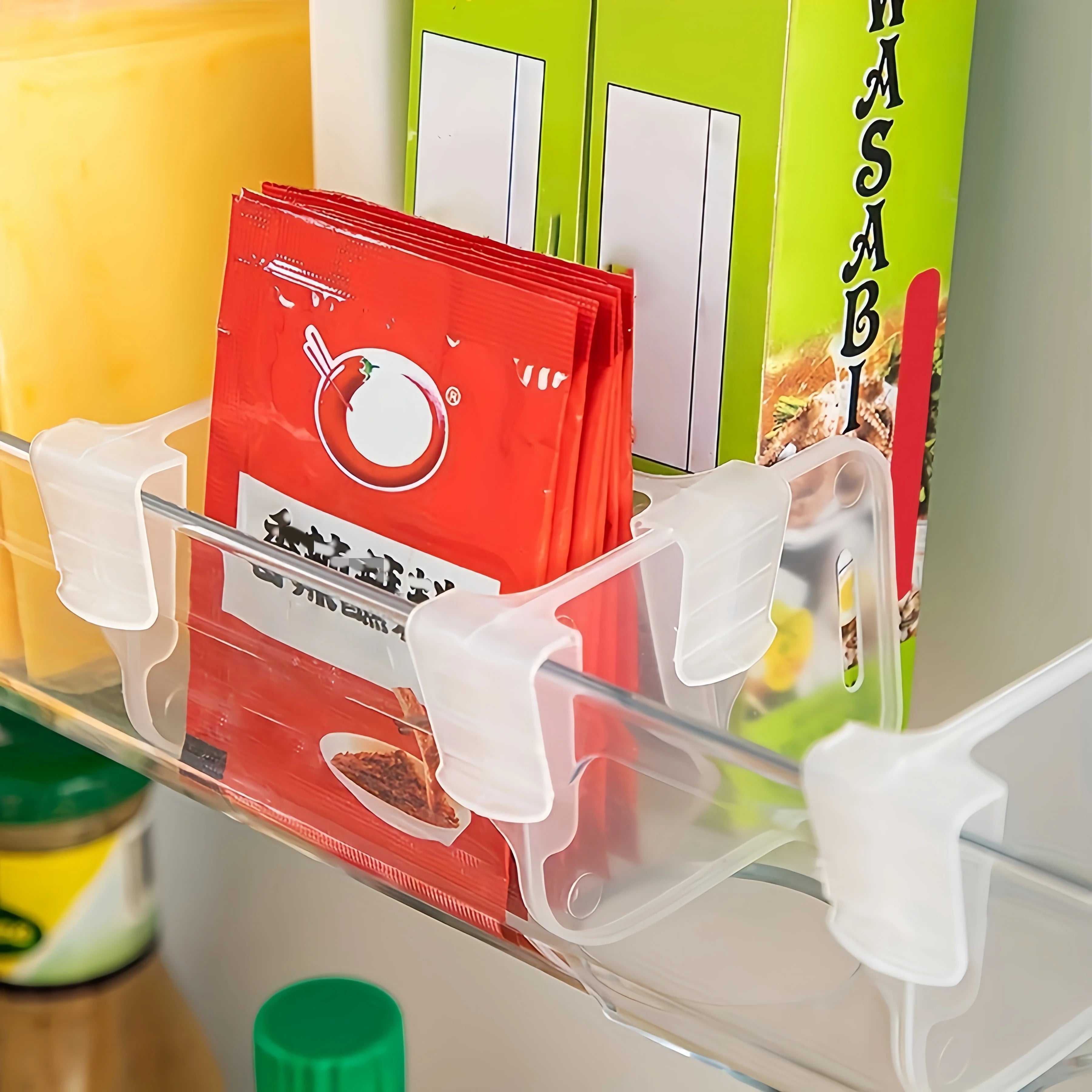Home Refrigerator Storage Partition Board Adjustable Fridge Divider Storage Separators Kitchen Bottle Can Shelf Organizer