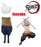 NEW Halloween Costumes Anime Demon Slayer Hashibira Inosuke Cosplay Pig Mask Bandage Pants Kimetsu no Yaiba Suit