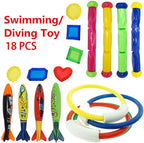 Diving Toys Breath Closure Training Water Underwater Toy Set Children's Swimming Pool Treasure Hunt Water Ring Diamond Kids Toys