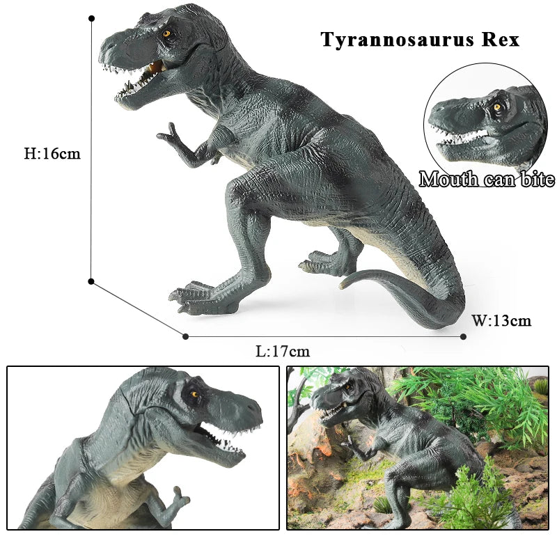 Oenux Jurassic Dinosaurs Indominus Rex Mosasaurus Saichania Dilophosauridae Spinosaurus Model Action Figures Collection Kid Toy