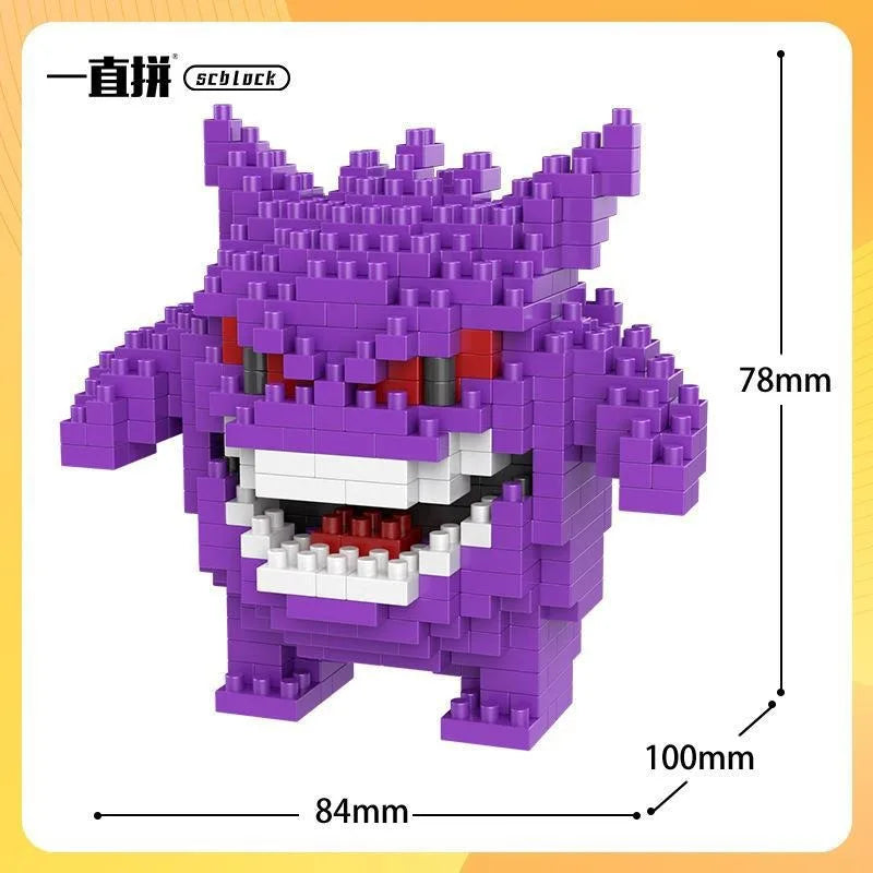 Pokemon Building Blocks Small Cartoon Mini Block Pikachu Charizard Eevee Mewtwo Anime Assemble Action Model Dolls Boys Toys