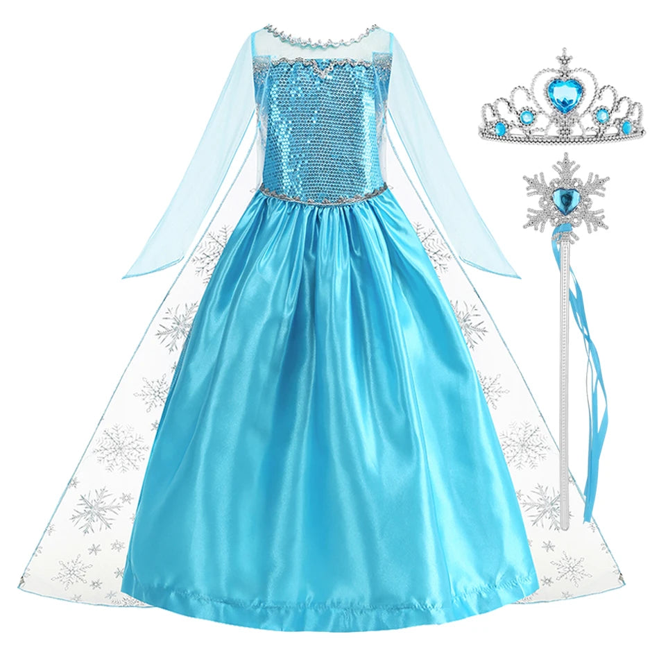 Girl Vestidos Costume Kid Dress Halloween Cosplay Children Birthday Carnival Party Dress Up 2-10 Year