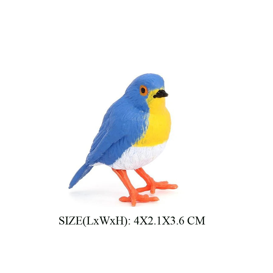 Simulation Bird Animal Kingfisher Robin Magpie Pigeon Hummingbird Model Action Figure Garden Decoration Miniature Figurines Toys