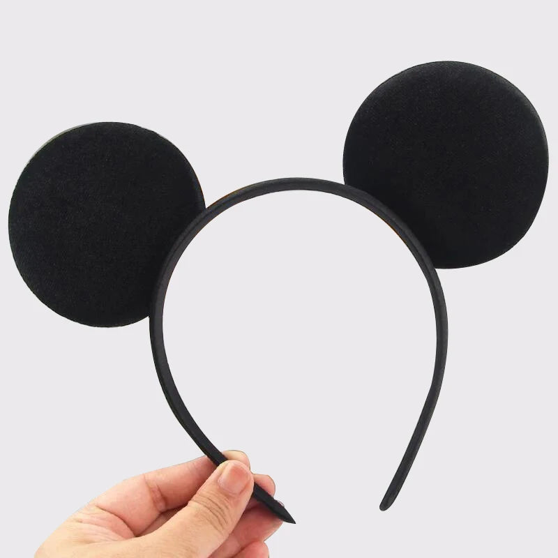 2026 Festival Party Cosplay Mouse Ears Headband 3.3" Ears Glitter Hairband For Boys Girls DIY Cartoon Hair Accessories