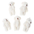5PCS Plush Stuffed Bear Ornament Lovely Plush for Key Chain Bag Decor Handbag Accessories for Key Ring Girl Gift Women F