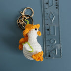 Cute Parrot Series Handmake Crochet Keychain Creative Small Bird Doll Keyring Gifts Knitted Parrot Keychain Custom Accessories