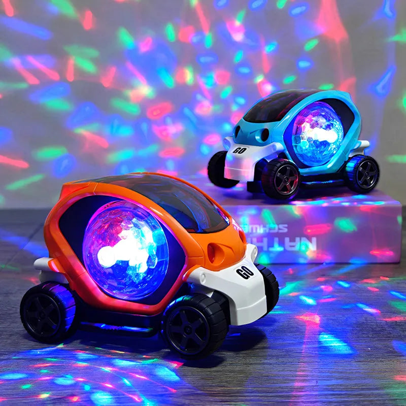 Electric Turn To Music Lights Dazzling Toy Car Model Boy Birthday Holiday Best Gift