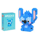 Disney Stitch Building Blocks Anime Kawaii Cartoon mini Action Children's Figures Blocks Bricks Assemble DIY Toys Gift for Kids
