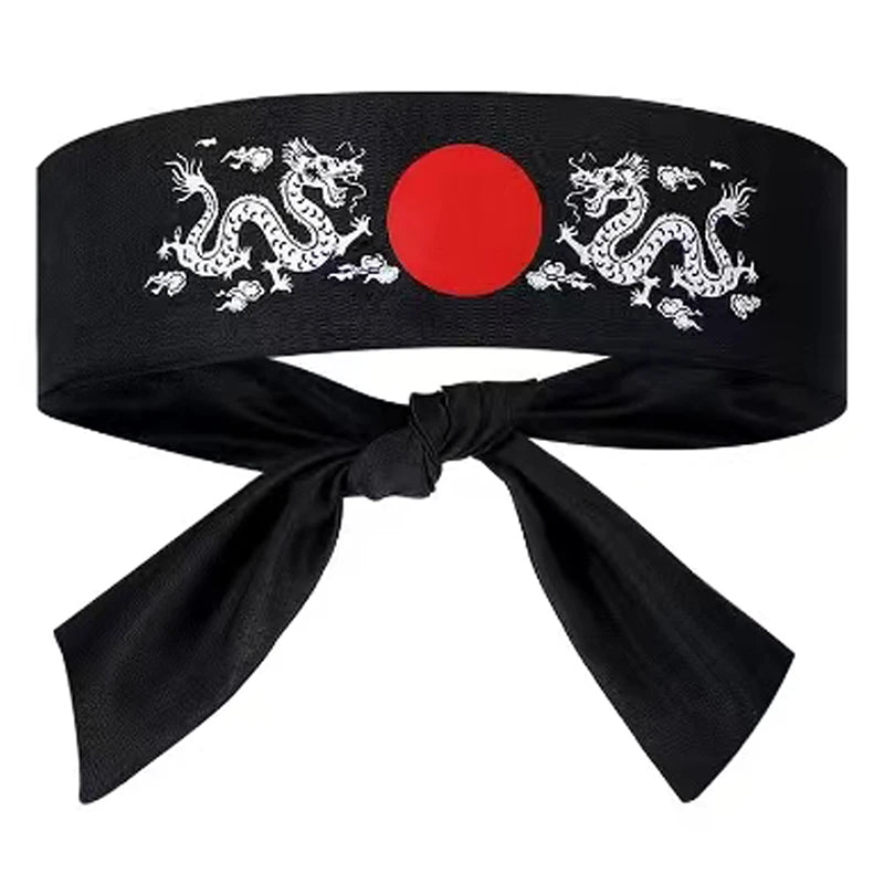 Japanese Headband Hachimaki Headband Sushi Chef Karate Bandana Headbands Headwear Samurai Headband Sports Exercise Wholesale
