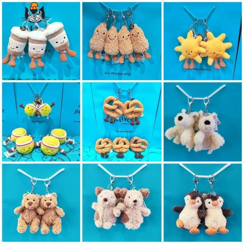 Golf Ball Plush Keychain, Rabbit, Marshmallow Keychain, Volleyball Plush Toy, Hippo, Turtle Plush JC Bag Charm