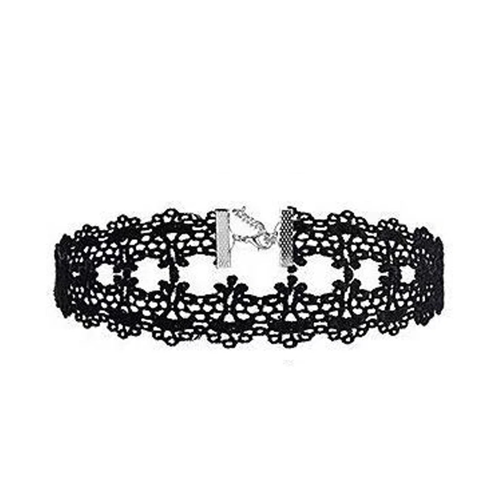 Neo-Gothic Punk Black Sexy Lace Chokers Necklace For Women Fashion Retro Clavicle Chain Halloween Collar Choker Steampunk Gifts
