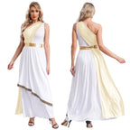 Womens Ancient Greek Athenian Princess Dress Toga Halloween Senator Caesar Cosplay Party Costume Roman Empress Long Robe Dress