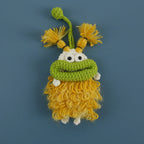 Funny Crochet Keychains Knitting Cute Sausage Mouth Doll Key Holder Knitted Storage Bag Keyrings For Car Keys Wholesale Custom
