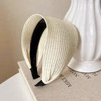 New Soft Wide Knitting Cotton Hairbands for Women Girls Korean Neutral Solid Turban with Teeth Head Band Headwear Accessories