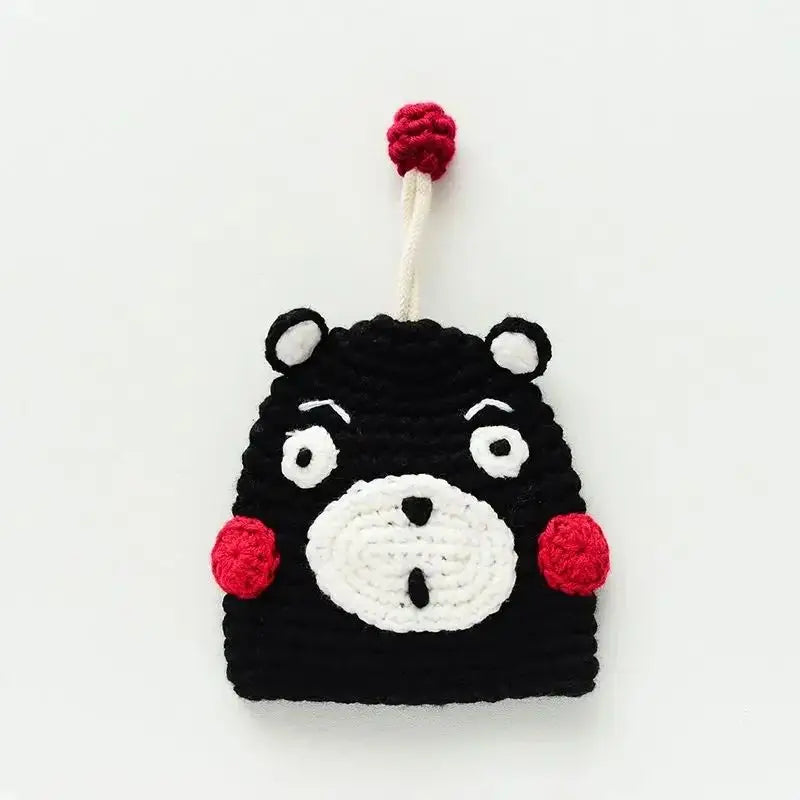 Cute Animal Doll Crochet Keychains For Keys Storage Funny Puppy Series Knitted Bag For Car Keys Holder Keyrings Custom Wholesale