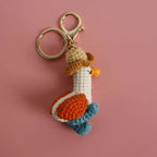 Cute Parrot Series Handmake Crochet Keychain Creative Small Bird Doll Keyring Gifts Knitted Parrot Keychain Custom Accessories