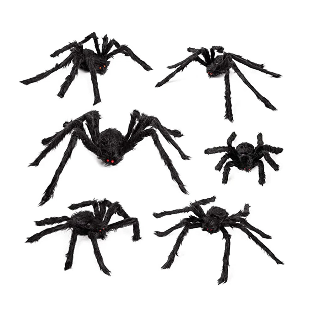 Large Black Spider for Halloween, Giant Spider Decoration, Professional Accessories, for Outdoor Yard, Scary Decoration