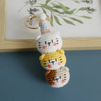 Exquisite Kitten Doll Crochet Keychain For Bag Pendant Knitted Small Cat Doll Keyrings Cute Kitten Keychain Custom Accessories