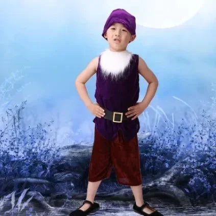 Carnival Cosplay Clothing Christmas Performance Seven Dwarfs Costume for Children Christmas Costumes for Kids Halloween