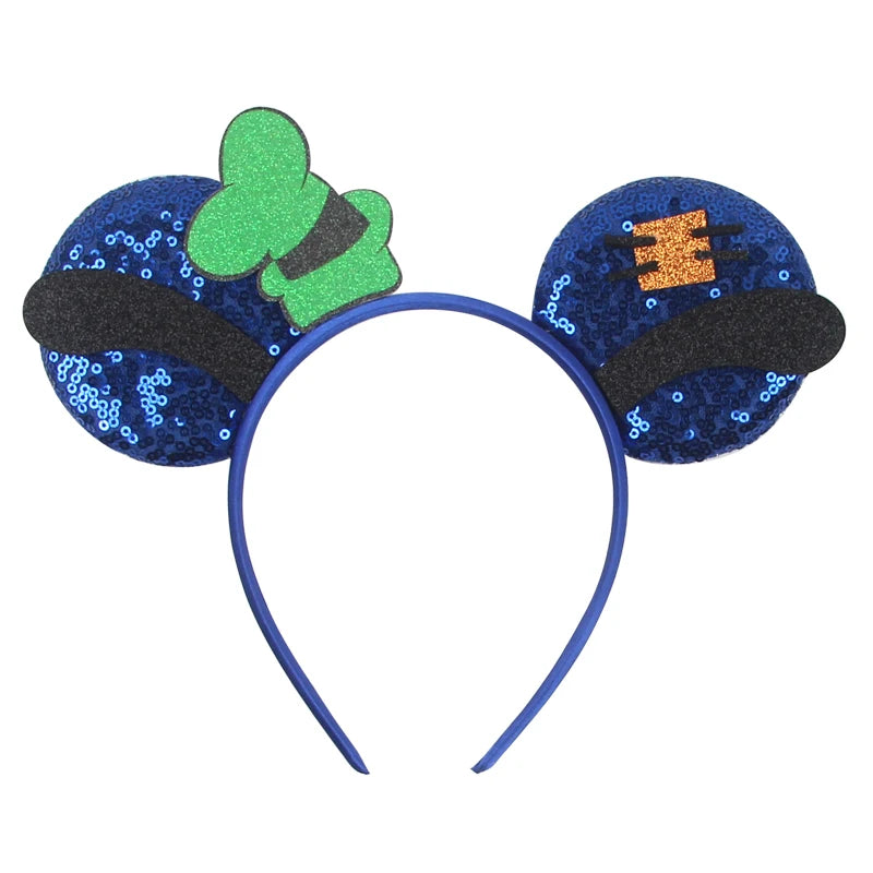 2026 Festival Party Cosplay Mouse Ears Headband 3.3" Ears Glitter Hairband For Boys Girls DIY Cartoon Hair Accessories