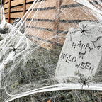 Halloween Decoration White Spider Web Artificial Stretchy Cobweb for Halloween Scary Home Party Scene Props Haunted House Decor