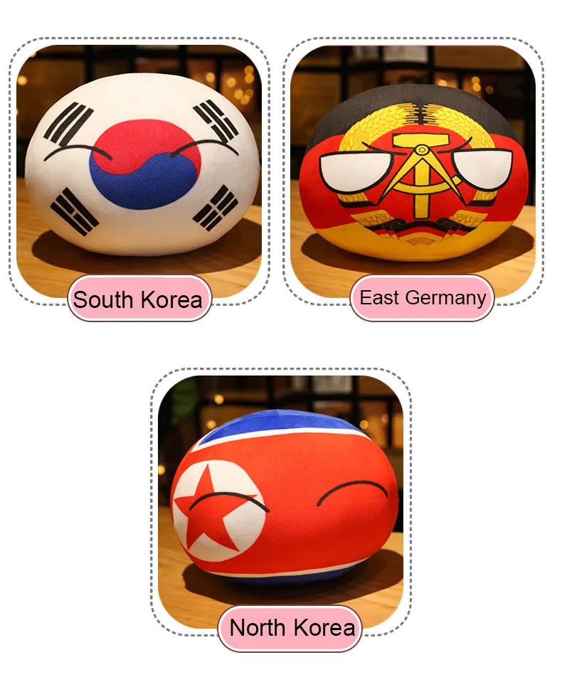 Wholesale Hot 10/30/40cm Polandball Country Ball Toy Plush Pendant Doll Countryball Ussr Usa France Russia Uk Japan Germanyitaly
