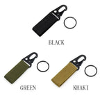 2pcs Tactical Hanging Buckle Molle Nylon Webbing Carabiner Belt Triangle Keychain for Outdoor Climbing Camping Tool Accessory