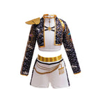 Kids Korean Singer Dance Costume Set Halloween Carnival Cosplay Outfit Girls Stage Performance Role Play Clothes