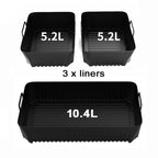 Hot Rectangle Air Fryer Silicone Liners for Ninja DZ071/AF500UK Air Fryer Basket Replacement Dishwasher Safe Air Fryer Liners