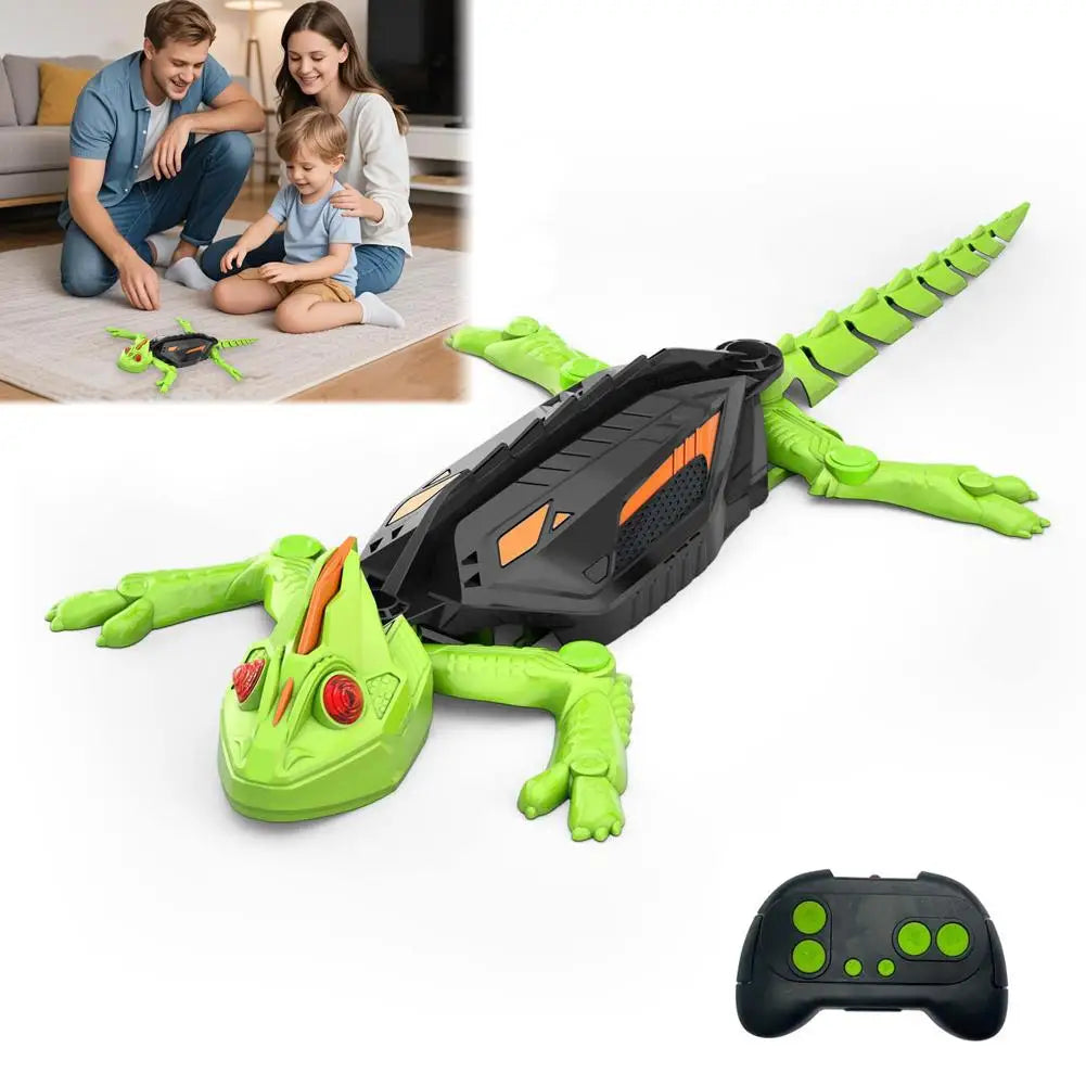 Realistic Biomimetic RC Wall Climbing Lizard Robot Toy, Remote Control Gecko that Climbs Glass & Smooth Walls for Children