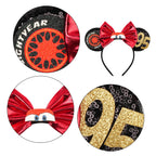 Disney Pixar Cars Kawaii Ear Headbands for Adults Lightning McQueen Hairband Cars on The Road Headwear Girl Bow Hair Accessories