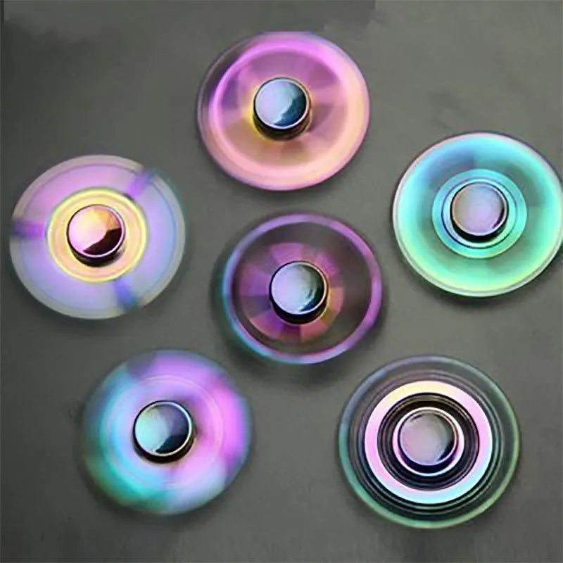 1 piece set colorful fidget spinner for adults zinc alloy stress relief toy office anxiety relief stress relief leisure gift