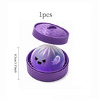 Soft Slow Rebound Glitter Halloween Ghost Dumplings Squishy Toy With Steamer Stuffed Shark Bun Sensory Decompression Toy Halloween Gift