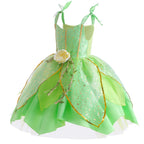 Girls Flower Fairy Dress Up Kids Princess Dress With Wings Halloween Princess Costume Elves Party Tinkerbell Tinker Bell Dress