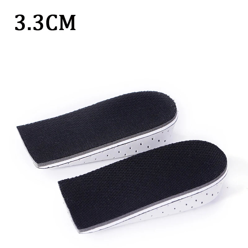 1Pair Height Increase Insoles Unisex Shoes Insole Height Lift Adjustable Cut Shoe Heel Insert Taller Support Absorbant Foot Pads