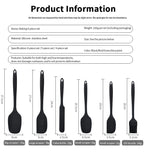 Silicone kitchenware 6-piece set, cream  scraper, spatula, oil brush, size scraper set baking tool，Non-integrated hand