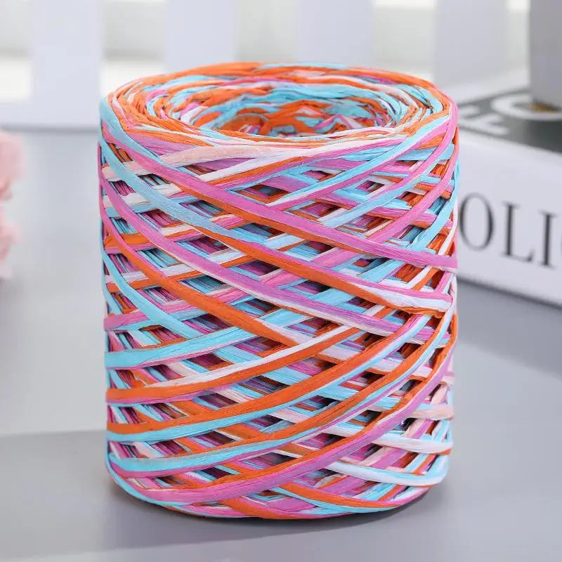 200M Raffia paper rope Straw Yarn For Knitting Crocheting Paper Threads DIY Handmade Summer Sunhat Beach Bag Freeshipping