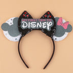2026 Trip Mouse Ears Headband for Girls Women Sequin Castle 5"Bow Hairband Festival Party Cosplay DIY Hair Accessories