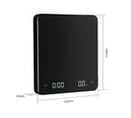1Set Electronic Coffee Scale with Silicone Pad Digital Coffee Scale with Timer LED Display USB Charging Home Cafe Use Good Gift