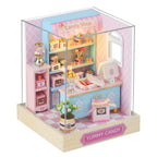 Wooden Miniature Doll House DIY Small House Kit Making Room Toys 3D Puzzle Assembly Building Model Toys for Birthday Gifts