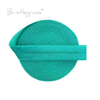 BRISTLEGRASS 2 5 10 Yard 5/8" 15mm Solid FOE Shiny Fold Over Elastic Spandex Satin Band Hair Tie Headband Dress Sewing Lace Trim