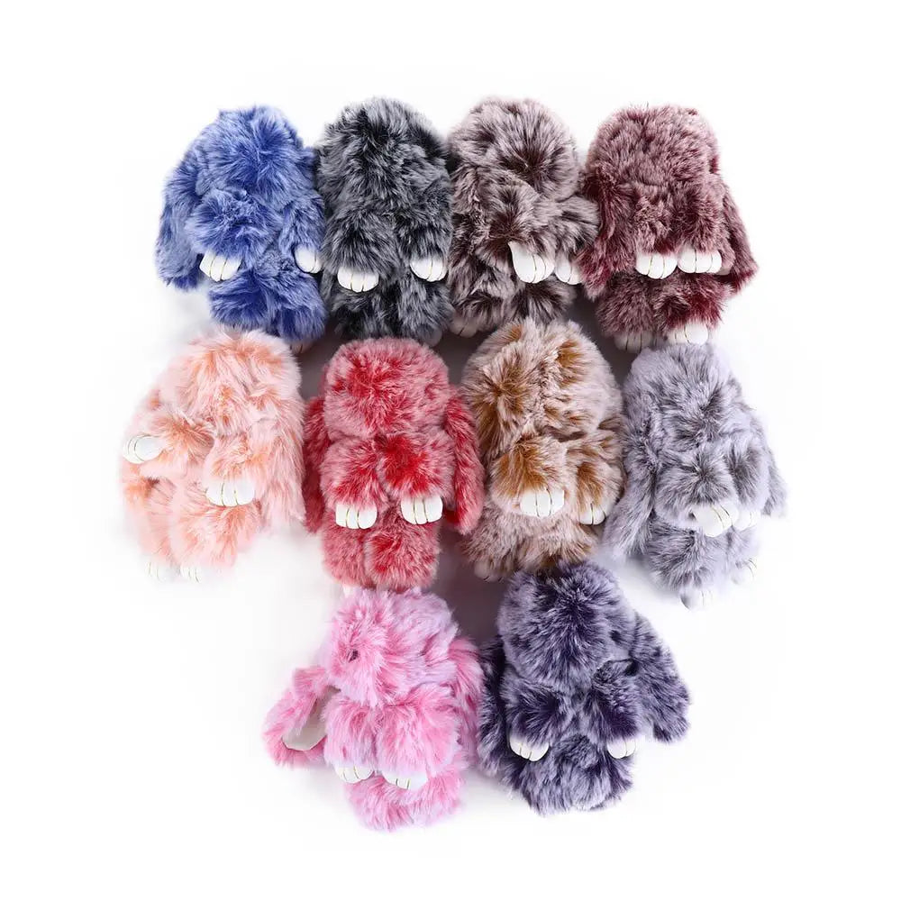 Pendant Plush Toy Bags Pendant Jewelry Ornament Fluffy Toy Doll Plush Bunny Keyring Plush Bunny Keychain Rabbit Fur Keychain